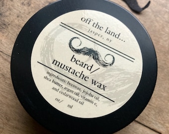 Beard - mustache wax ,stylish, hair health, men’s style, nourish, condition, shaping, argan oil, cedarwood, shea butter, natural, handsome,