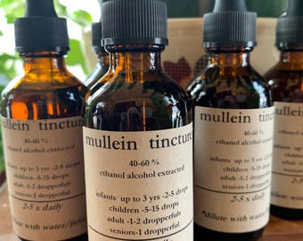 Tinctures- mullein, dandelion, plantain