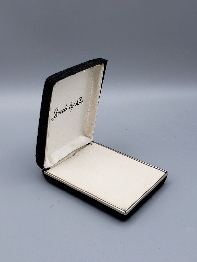 Presentation Box Black Box Necklace Box Jewels by Rio Antique Jewelry Box Gift Box Collectable Jewelry Box
