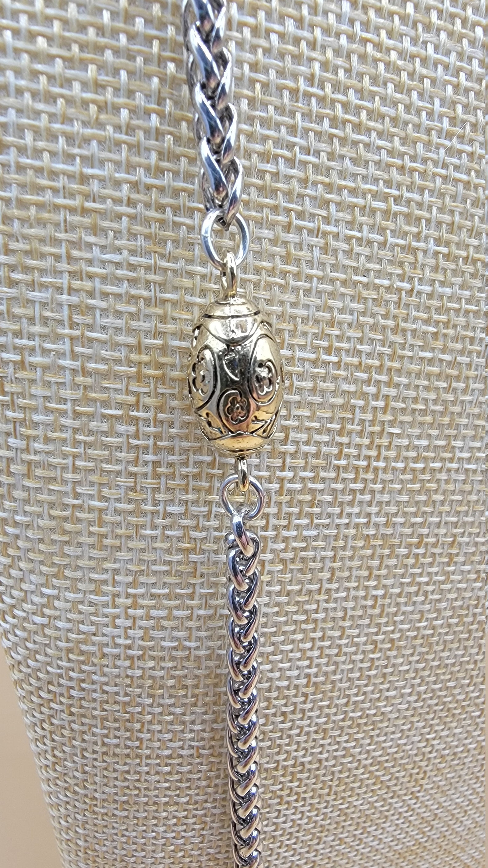 Signed PD Crown Detailed Oval Gold & Silver Layered Etsy