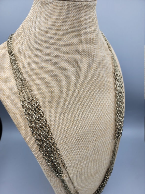 Multi-Strand Bronze Layered Necklace, Rocker Vinta