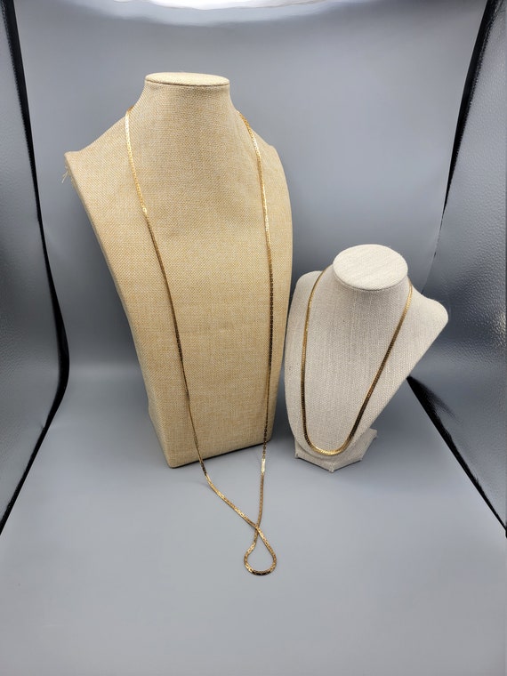 Two Chains. 2 Necklaces, Layered, Layer Chains, G… - image 3