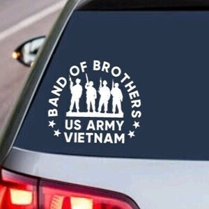 米軍「バンド・オブ・ブラザーズ」ベトナム退役軍人用デカール - 米国軍軍隊ステッカー - 車 トラック SUV 車両窓 ノートパソコン デザイン