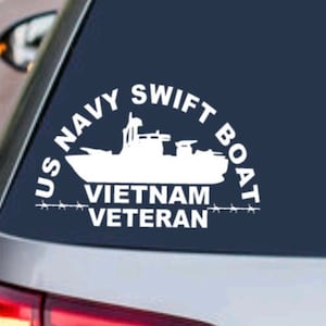 NAVY SWIFT BOOT Vietnam Veteraan Decal - Amerikaanse strijdkrachten Militaire usn Sailor Sticker Auto Vrachtwagen Suv - Window Vehicle Design Decor