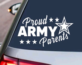 PROUD ARMY PARENTS - United States Armed Forces Military usa - Decal Sticker Car Truck Vehicle Window Laptop