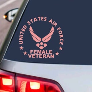Calcomanía de veterano de la FUERZA AÉREA - Calcomanía de las Fuerzas Armadas del aviador militar de los Estados Unidos - Coche Camión Suv Vehículo Casa Ventana Laptop Diseño Decoración