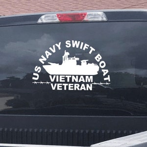 NAVY SWIFT BOOT Veteraan Vietnam Decal - Amerikaanse strijdkrachten Militaire usn Sailor Sticker Auto Vrachtwagen Suv - Window Vehicle Design Decor