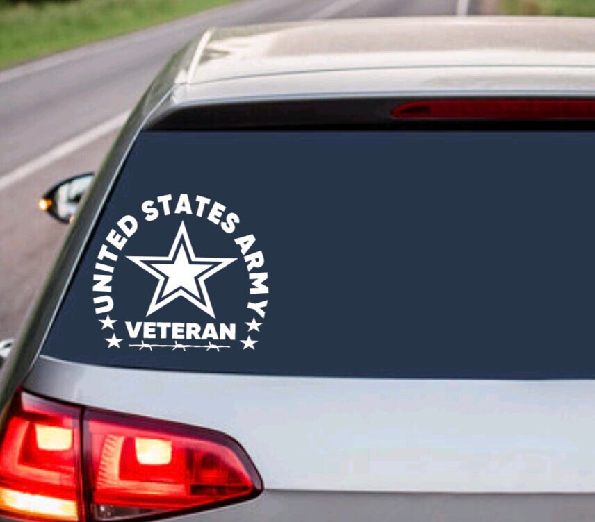 US ARMY Decal - VETERAN - United States Military Soldier Armed Forces ...