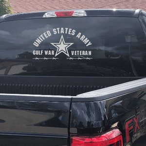 Gulf War Veteran Soldier Military Car Truck Window Bumper Vinyl Graphic Decal St