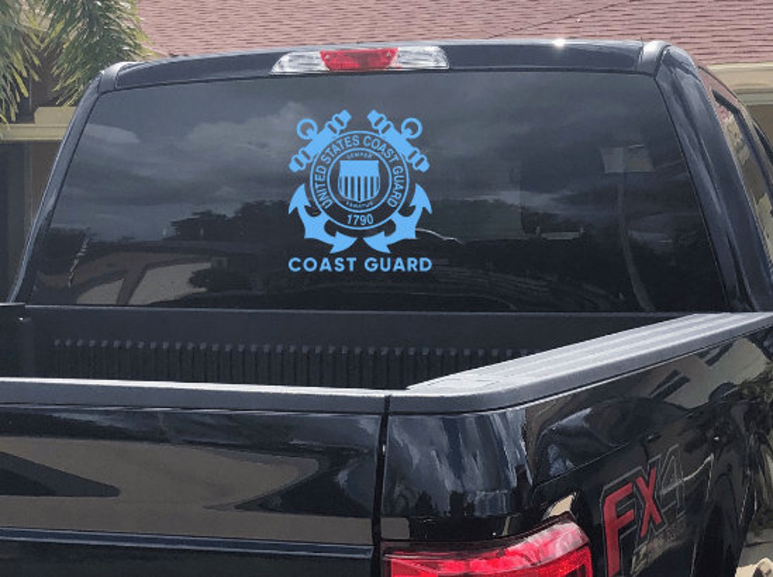 Us Coast Guard Flag Decal - Distressed 5x7.7 Inch Vinyl Sticker For ...