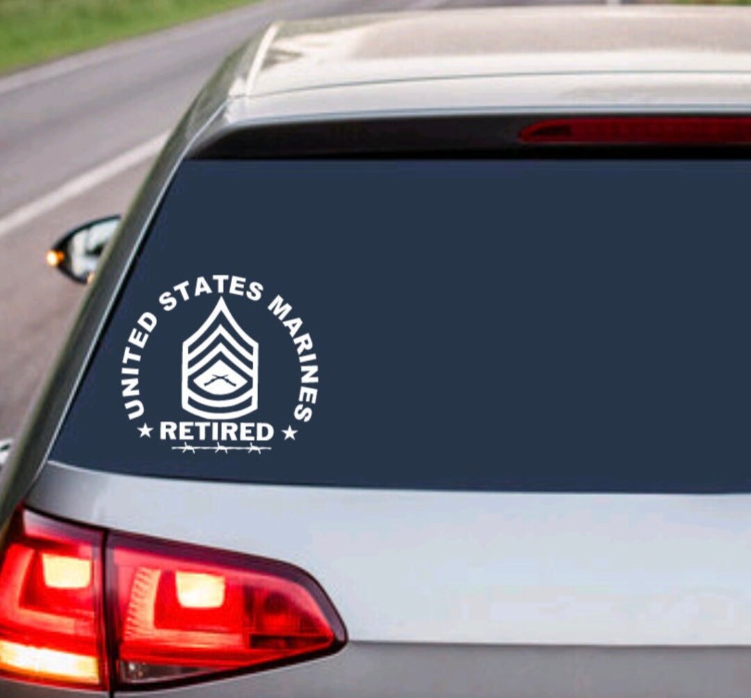 USMC Marine Corps Sergeant Decal - Vinyl Sticker For Car, Truck, Laptop, Or Wall