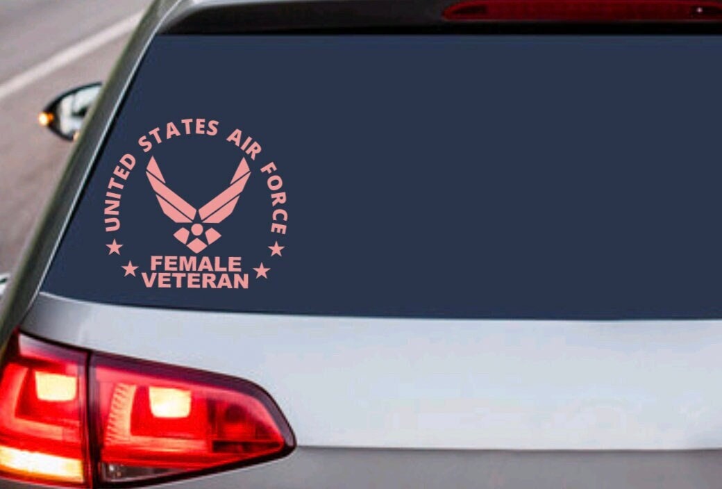 AIR FORCE FEMALE Veteran Decal - United States Military Airman Armed Forces Sticker - Car Truck Suv Vehicle Home Window Laptop Design Decor