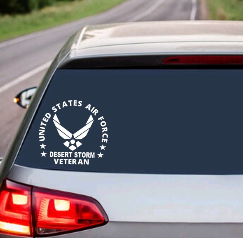 Desert Storm AIR FORCE Decal - VETERAN - United Statesd Military Airman ...