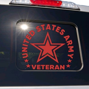 US ARMY Veteran - Truck Slide Window Decal - USA United States Retired ...