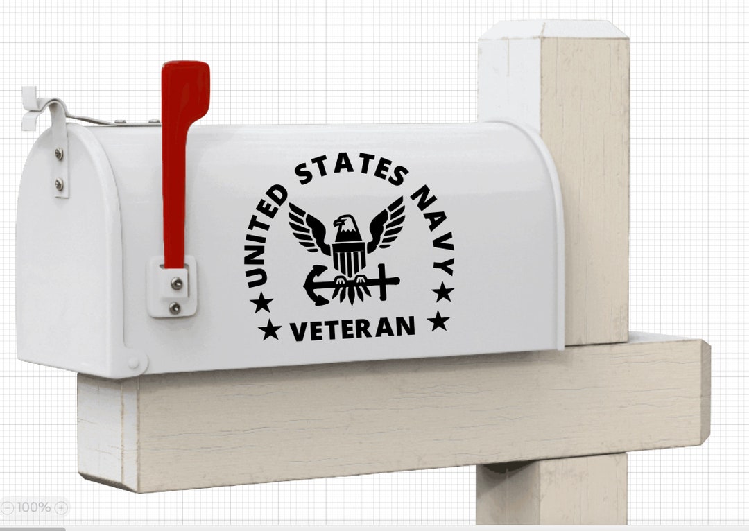 MILITARY MAILBOX COVER 2 Vinyl Decals United States Navy Etsy