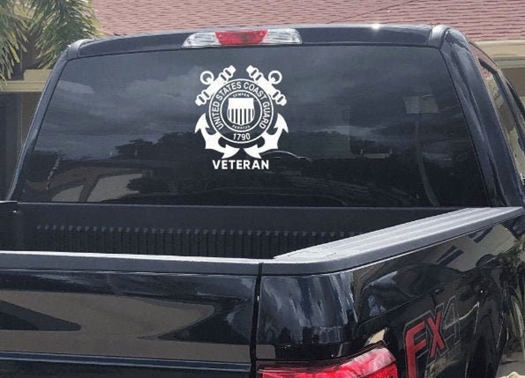 TRUCK DECAL USCG United States Coast Guard Veteran Logo - Large 9 ...