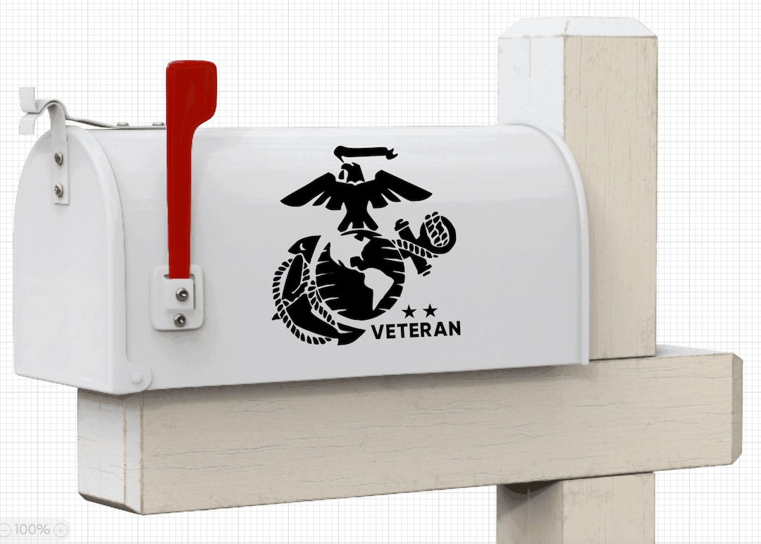 MILITARY MAILBOX COVER 2 Vinyl Decals United States Marine Etsy