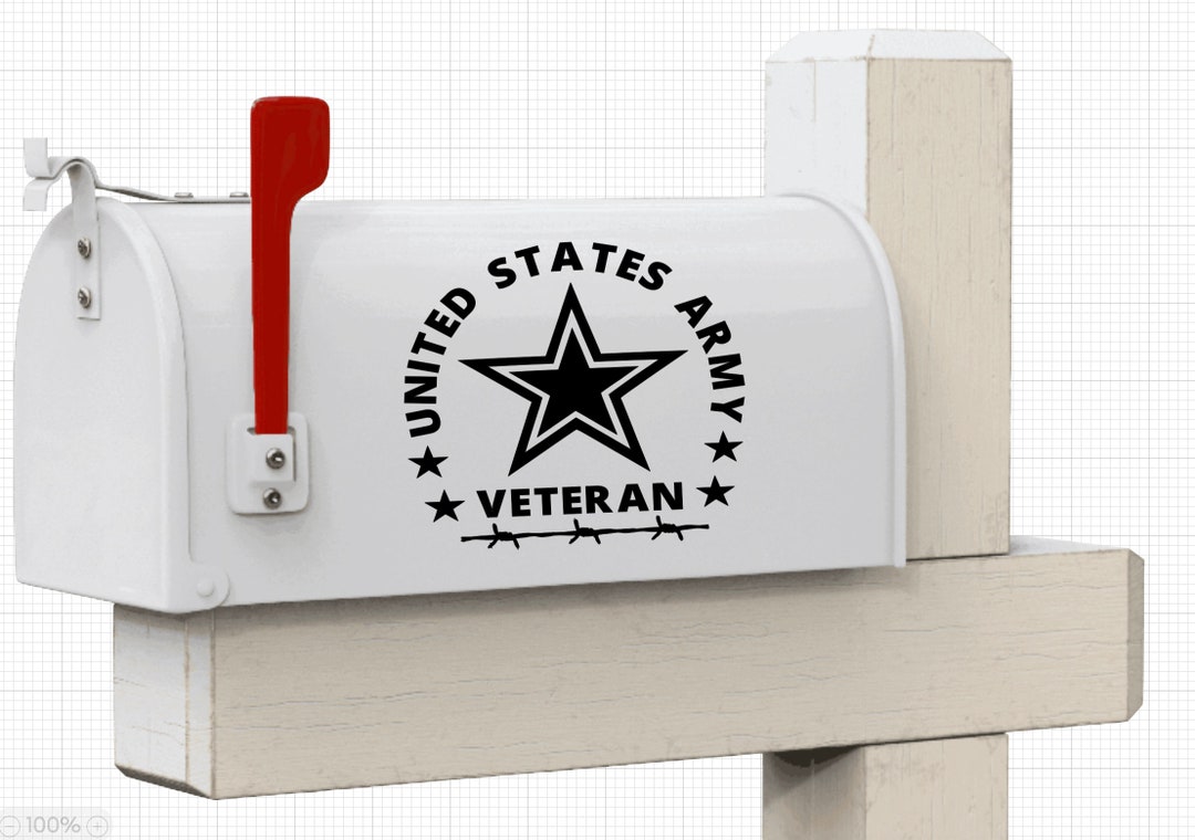 MILITARY MAILBOX COVER 2 Vinyl Decals United States Army Etsy