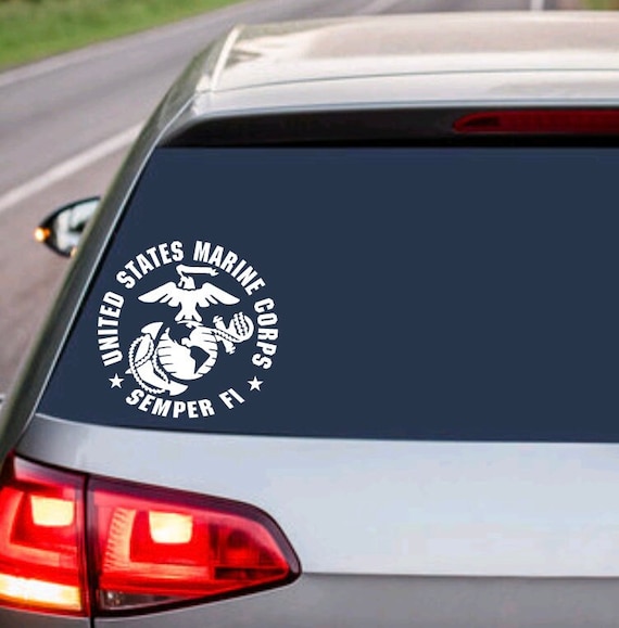 Round 6 Retired US Marine Corps Car Truck Van Window or Bumper