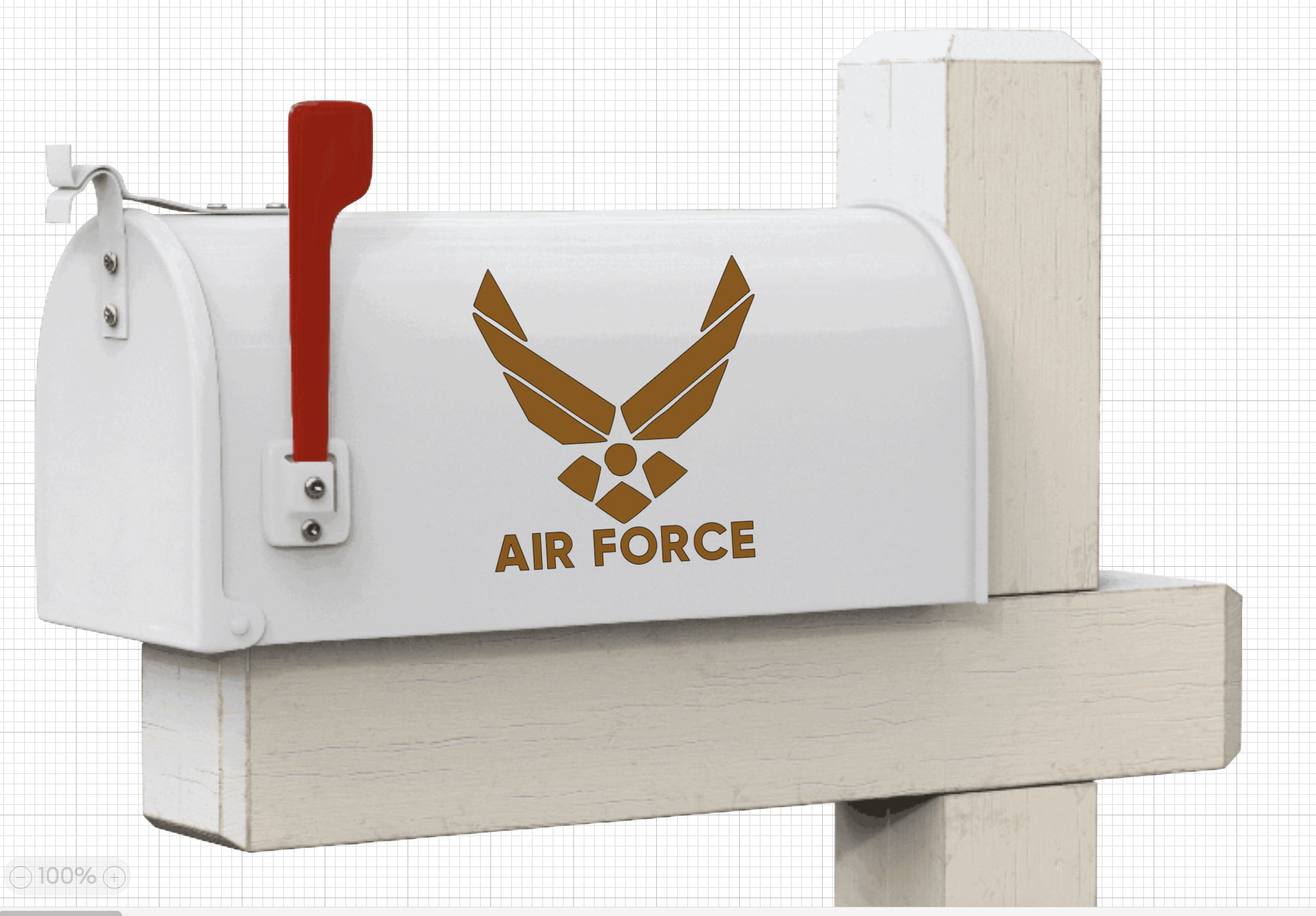 MAILBOX COVER Air Force Logo - Set of 2 Vinyl Decals - United States ...
