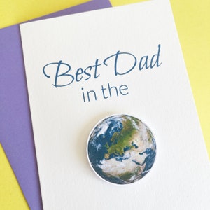 Miglior biglietto fatto a mano per papà al mondo, biglietto per la festa del papà A6, biglietto di compleanno per papà