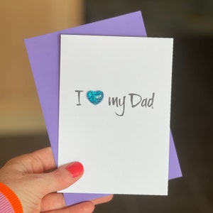 I Love My Dad Karte, Vatertagskarte A6, Karte für Papa