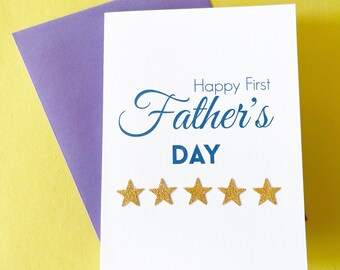 First Father's Day Handmade Card, Father's Day Card A6