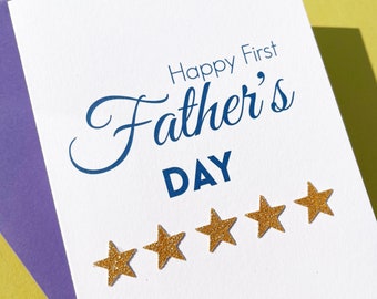 1st Father's Day Handmade Card, Father's Day Card A6