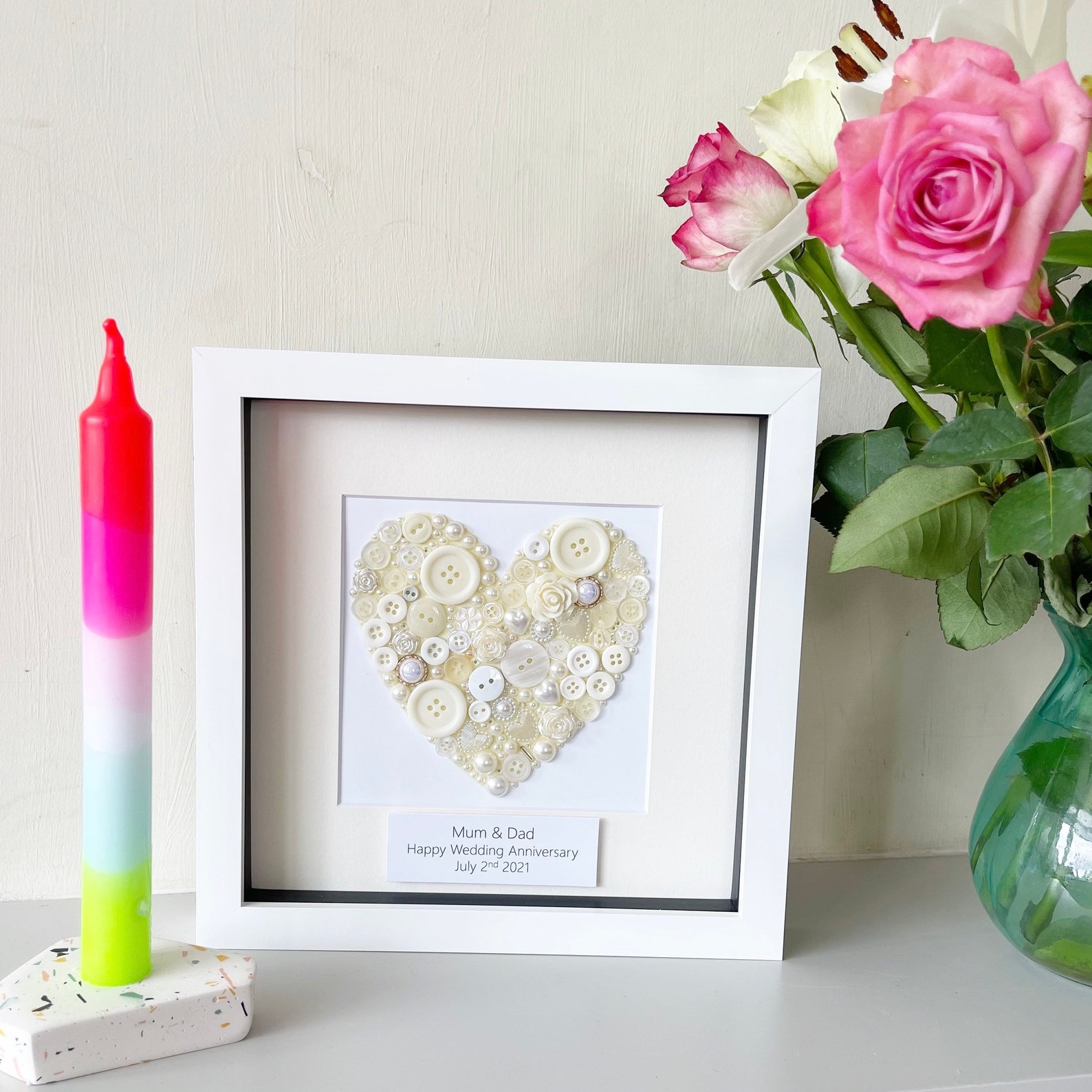 Ivory Wedding Anniversary Gift Personalised 14th Anniversary Etsy