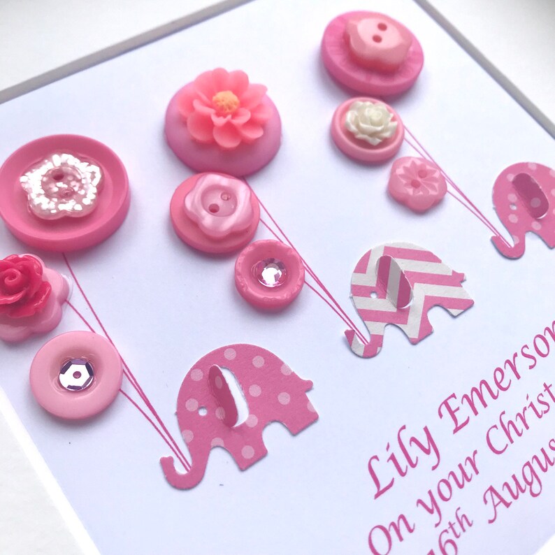 Personalised Baby Girl Gift New Baby Gift Pink Elephant Etsy