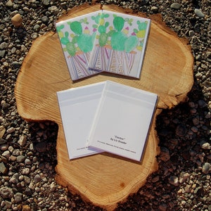 Cartes de vœux avec enveloppe Cactus by Liz Snader, Cartes d'art originales, Cartes de voeux d'artiste, Cartes de correspondance toutes les occasions, Cartes de correspondance artistiques