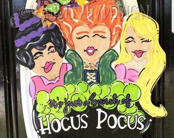 The Sisters Door Hanger Sign, Halloween Door Hanger, Original, Halloween Decor, Fall, Wood Sign, Custom, Seasonal
