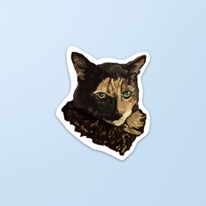 Tortoiseshell Cat Weatherproof Vinyl Sticker