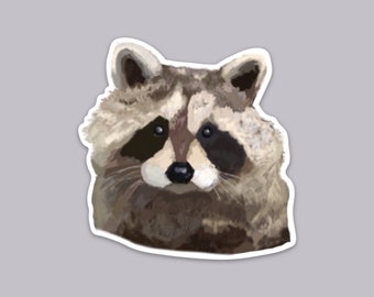 Weatherproof Vinyl Raccoon Sticker