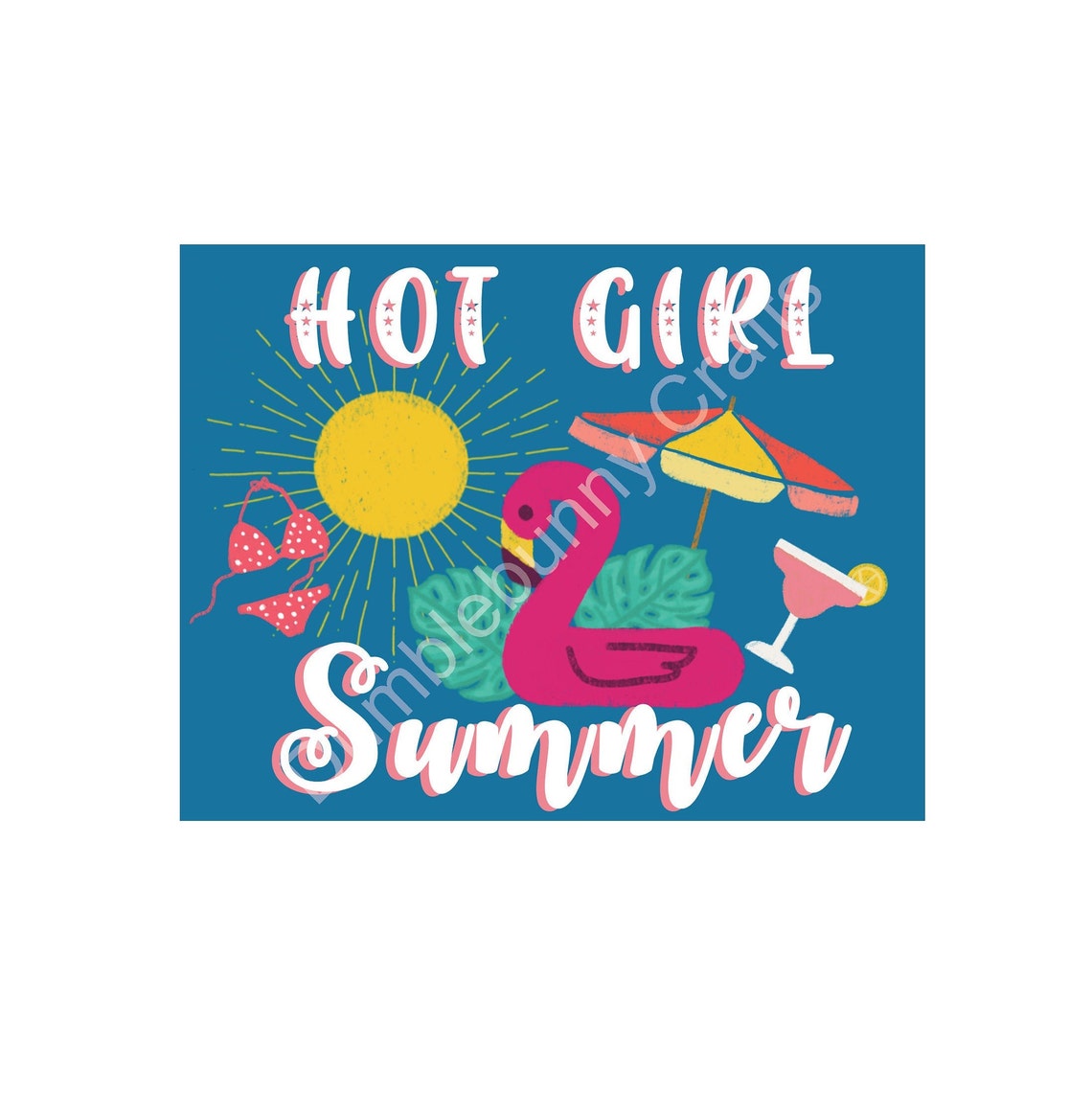 Hot Girl Summer Greeting Card Blank Inside Etsy