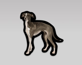 Italian Greyhound Dog Weatherproof Vinyl Sticker