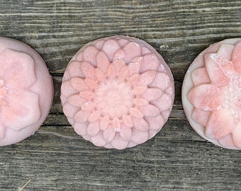 SOAP: NATURAL CLAY Himalayan Salt soap -- Vegan Handmade Cold Process Soap, Essential Oil are Lavender, Peppermint, Orange!