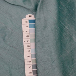 100% Pure Silk Dupioni - Aqua Mist Blue