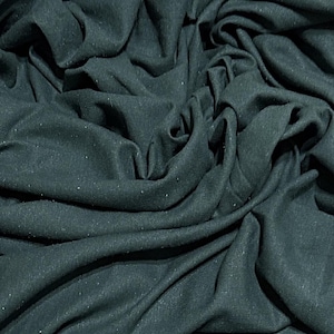 100% Pure Raw Silk Noil - Dark Green OEKO-TEX 100 Standard