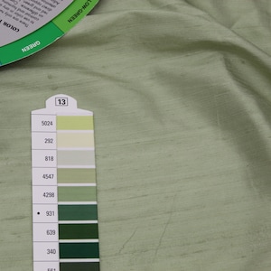 100% Pure Silk Dupioni - Subdued Mint Green (54&quot;)