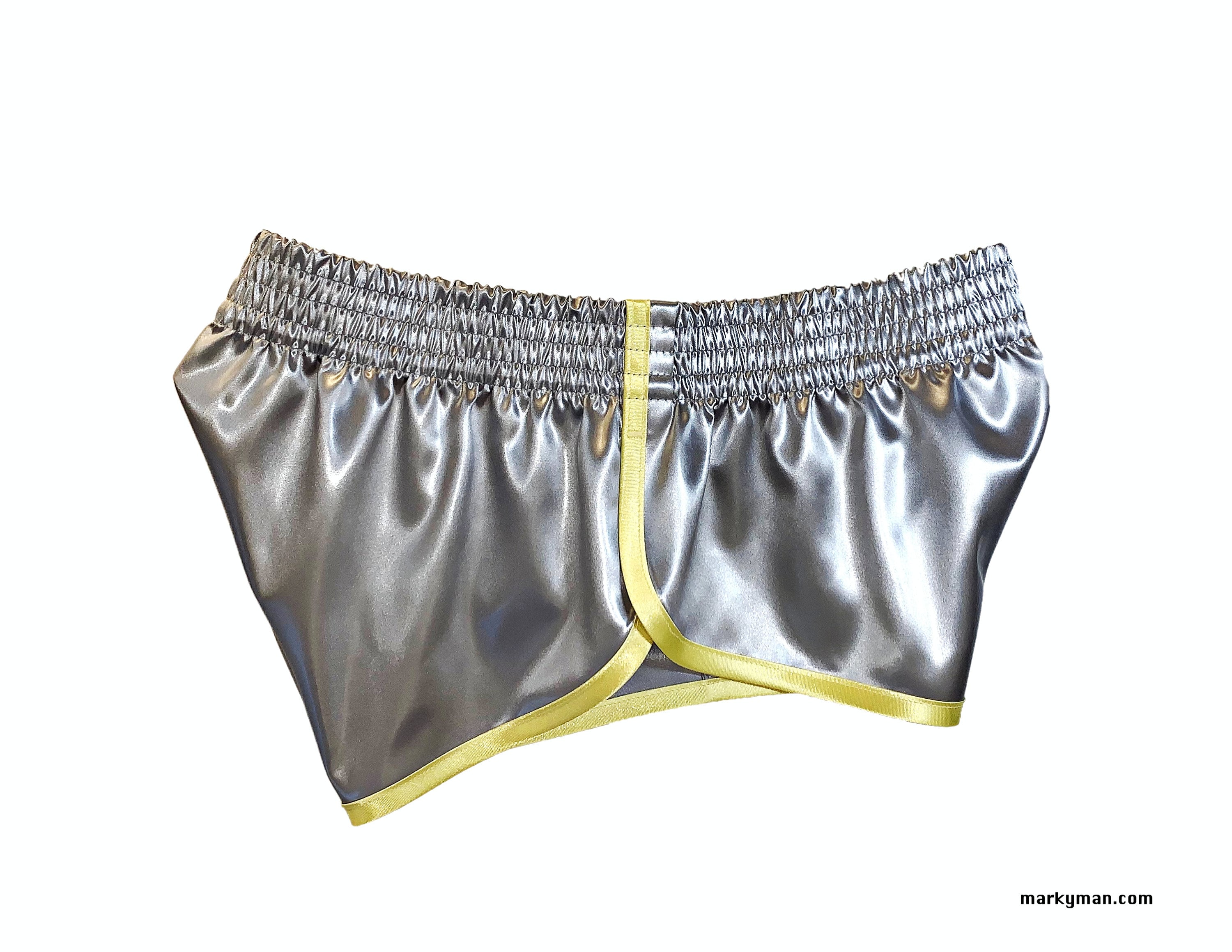 Racer Shorts S 2.0 Extra Short Wetlook Satin Shorts Shiny
