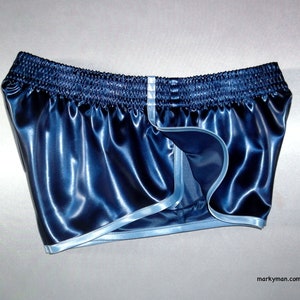 Shorts M extra court 2.0 Satin Sprinters wetlook bleu foncé brillant splendeur 2.0 image 3