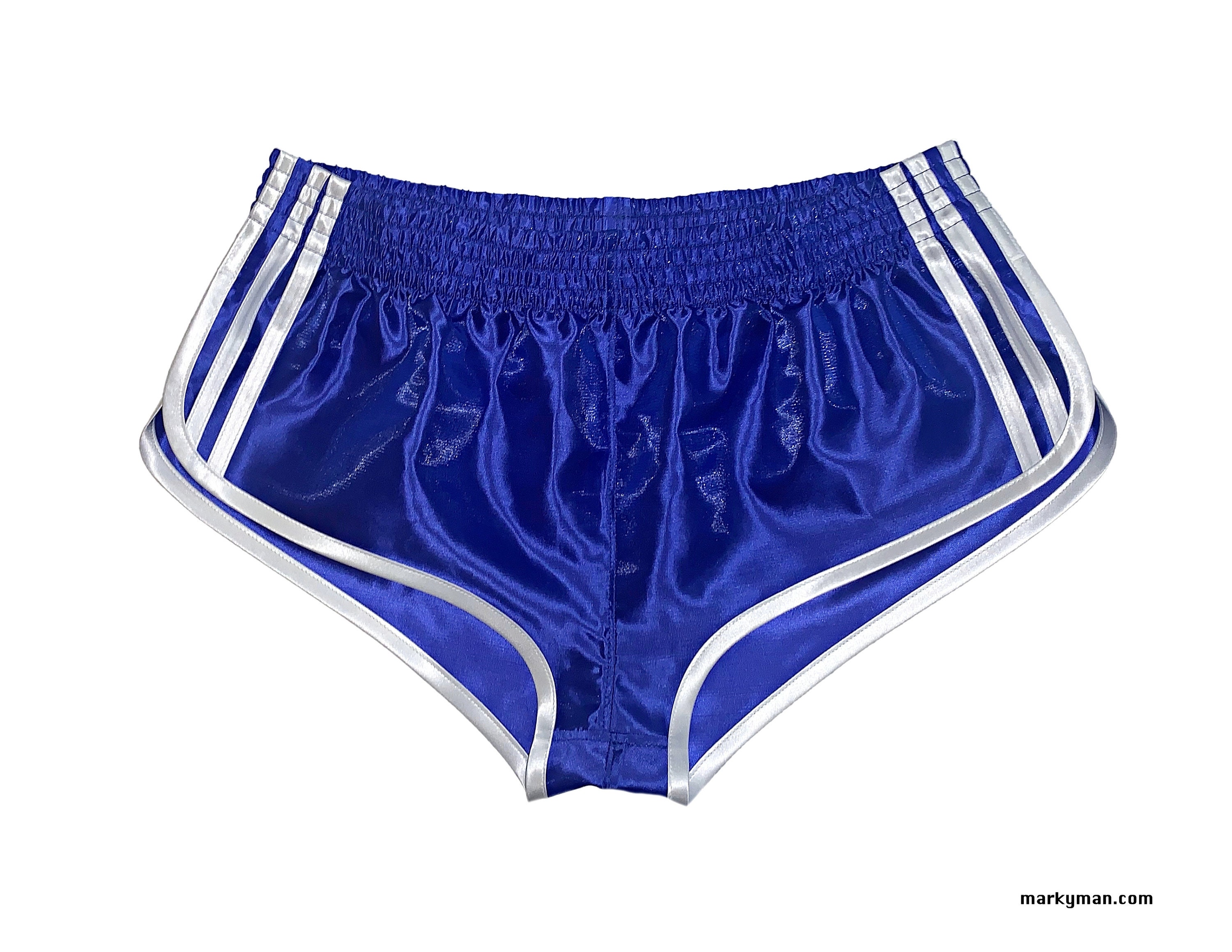 short Shorts 2.0 M nylon satin shiny runner shorts blue royal racer shorts