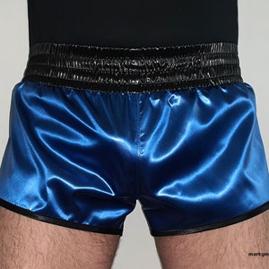 shiny runner shorts M wetlook slippery Satin soccer shorts bright shiny Sateen