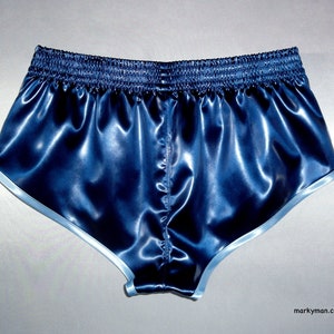 Shorts M extra court 2.0 Satin Sprinters wetlook bleu foncé brillant splendeur 2.0 image 4