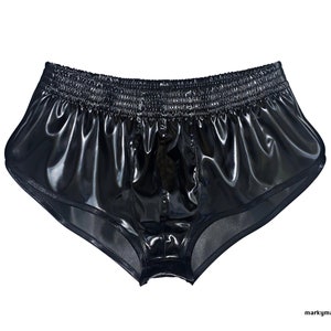 Short brillant court 2.0 M short en satin brillant wetlook avec renflement comme slip satin image 2