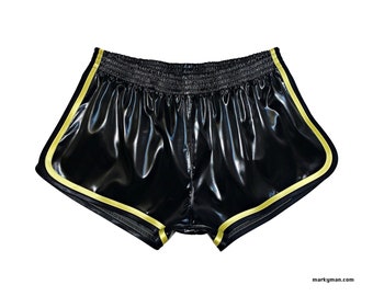 Sprinter shorts L wetlook short en satin brillant poche satin short en satin short de sport hommes