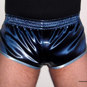 Shorts M extra court 2.0 Satin Sprinters wetlook bleu foncé brillant splendeur 2.0 image 1