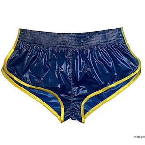 racer shorts M 2.0 extra short wetlook polyamide sport shorts shiny glossy runner pants