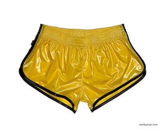 Sprintershorts S Shorts wetlook Nylon Glanznylon Glanzshorts Glanzsporthose